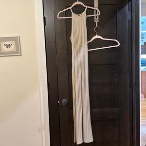 ANTHROPOLOGIE Amadi Brand Maxi Form Fitting Dress with Belt Tie